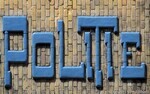 Letters op de gevel, detail.
<br/>
Gert-Jan Lobbes, 2016